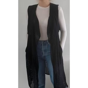 Sleeveless Belted Duster